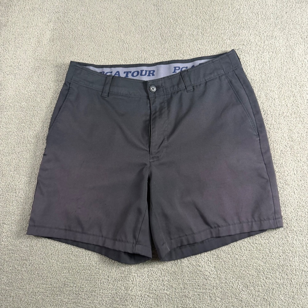 PGA Tour Mens Golf Shorts Dark Gray Size 32 Stretch Performance Activewear